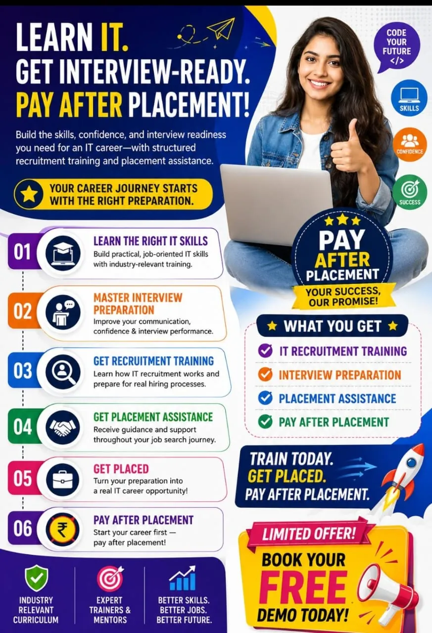 Learn IT. Get Interview-Ready. Pay After Placement! Official Poster